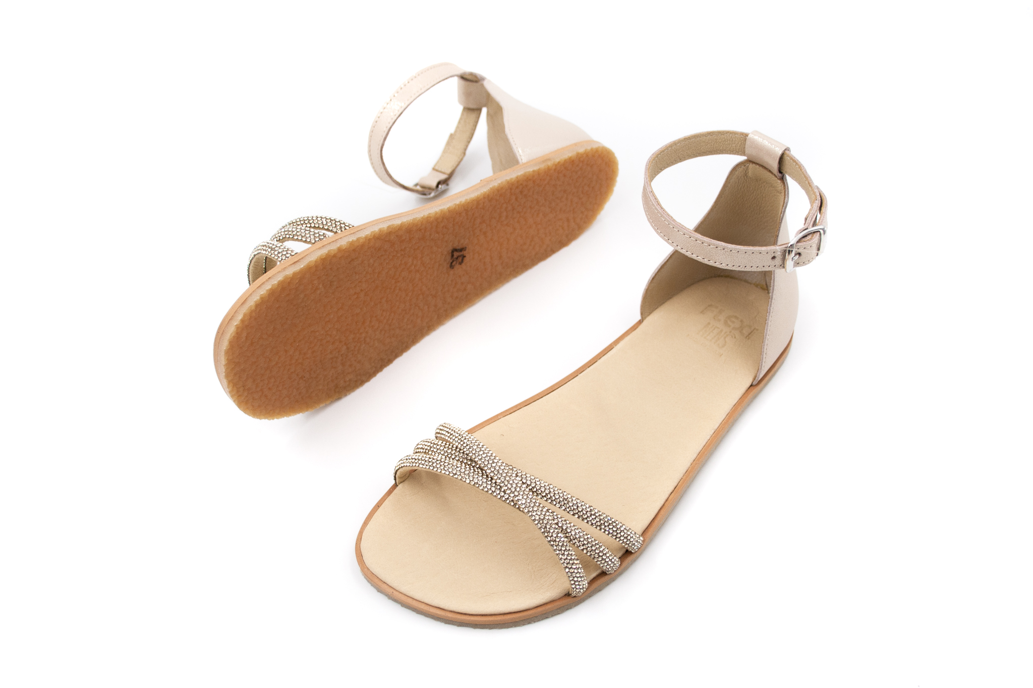 Flexi Nens  DÁMSKE BAREFOOT SANDÁLE FLEXI NENS - PEARL ORION CAVA Veľkosť: 38, Vnútorná dĺžka  topánky v cm: 24.6, Vnútorná šírka topánky v cm: 9.5