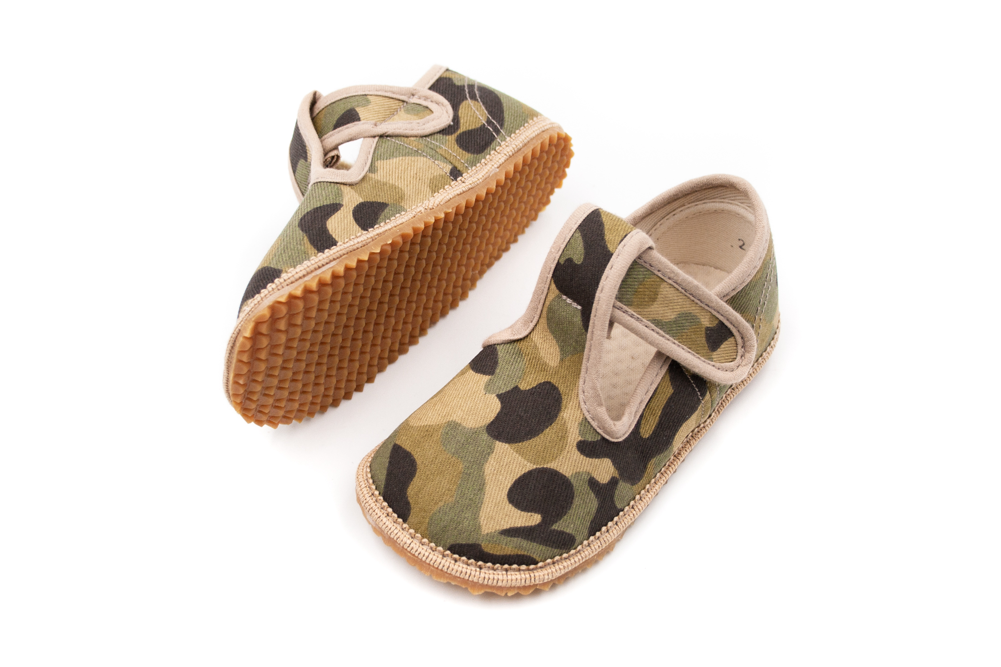 Beda  DETSKÉ BAREFOOT PAPUČE BEDA ŠIRŠIE (W) - ARMY Veľkosť: 25, 11: 16.2, Vnútorná šírka topánky v cm: 6.7