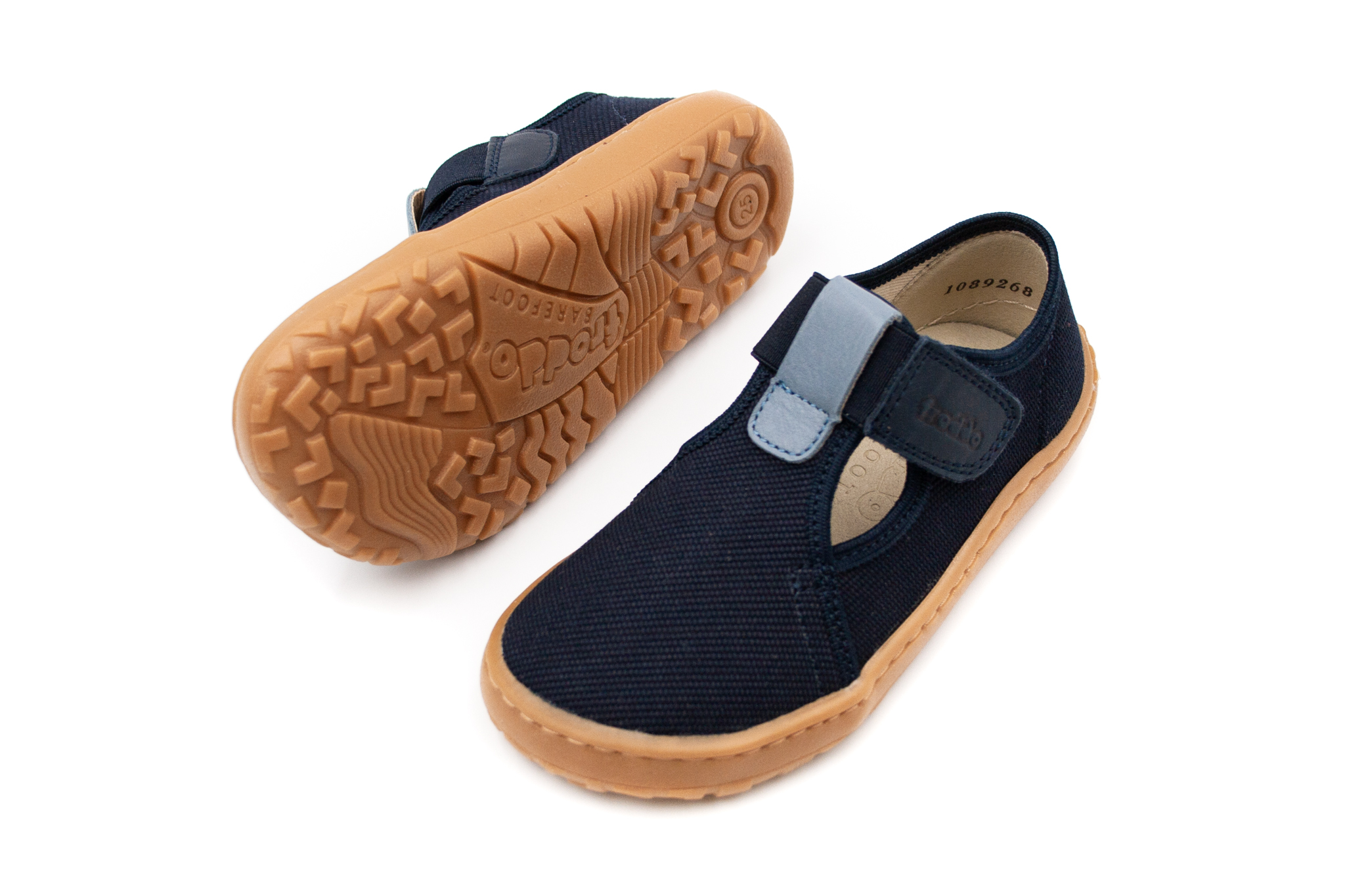 Froddo  DETSKÉ BAREFOOT PAPUČE FRODDO T-BAR - DARK BLUE Veľkosť: 25, 11: 16, Vnútorná šírka topánky v cm: 6.6