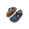 DETSKÉ BAREFOOT PAPUČE BEDA ŠIRŠIE (W) PLAYFUL - GREY DENIM