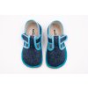 BEDA BAREFOOT PAPUČKY UŽŠIE (SLIM) - TURQUOISE DENIM