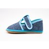BEDA BAREFOOT PAPUČKY UŽŠIE (SLIM) - TURQUOISE DENIM