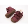DETSKÉ BAREFOOT ZIMNÉ TOPÁNKY BUNDGAARD PETIT MID WINTER STRAP - DARK ROSE