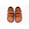 DETSKÉ BAREFOOT TOPÁNKY FRODDO AUTUMN FLEECE - COGNAC