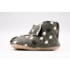 DETSKÉ BAREFOOT VLNENÉ PAPUČE OMA KING KAKU - GREY DOTS