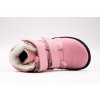 DETSKÉ BAREFOOT ZIMNÉ TOPÁNKY S VLNOU JONAP B4 SLIM - SVETLO RUŽOVÉ