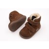 DETSKÉ BAREFOOT ZIMNÉ TOPÁNKY MIDO SHOES MODEL 62 - BROWN