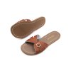 DÁMSKE KOŽENÉ ŠĽAPKY SALT-WATER SANDALS SLIDES - TAN