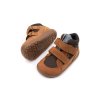 DETSKÉ BAREFOOT TOPÁNKY S MEMBRÁNOU FRODDO UP TEX AUTUMN - COGNAC
