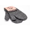 MIKK-LINE RUKAVICE PALČIAKY MAGIC S VLNOU TRBLIETAVÉ - ANTHRAZITE