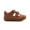 DETSKÉ BAREFOOT SANDÁLKY BUNDGAARD PETIT SUMMER FLOWER - COGNAC