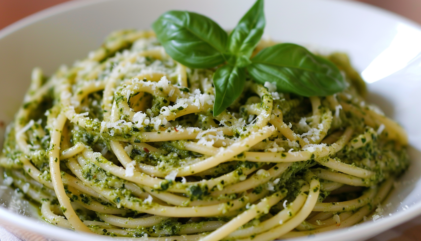 Špagety s konopým pestem