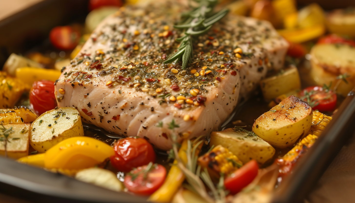 TUŇÁKOVÝ STEAK S GRILOVANOU ZELENINOU, KONOPNÝM OLEJEM A SEMÍNKEM!