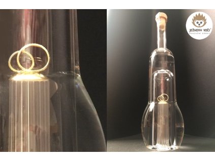 LUXUSNÍ DÁRKOVÁ LÁHEV - SVATBA PRSTÝNKY - S ALKOHOLEM 40% ŠVESTKA