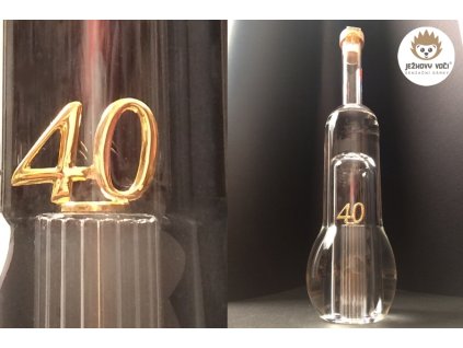 JUBILEJNÍ DÁRKOVÁ LÁHEV - 40 / ČTYŘICÍTKA - S ALKOHOLEM 40% ŠVESTKA
