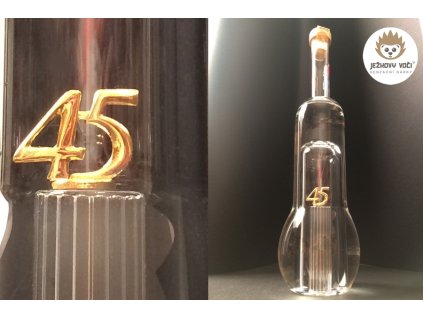 JUBILEJNÍ DÁRKOVÁ LÁHEV - 45 / ČTYŘICETPĚTKA - S ALKOHOLEM 40% ŠVESTKA