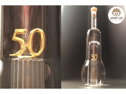 JUBILEJNÍ DÁRKOVÁ LÁHEV - 50 / PADESÁTKA - S ALKOHOLEM 40% ŠVESTKA