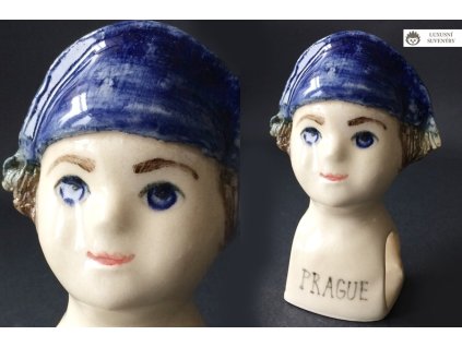 SUVENÝR PRAGUE - ORIGINÁLNÍ KERAMICKÝ STOJÁNEK NA UBROUSKY - NOSTALGIK