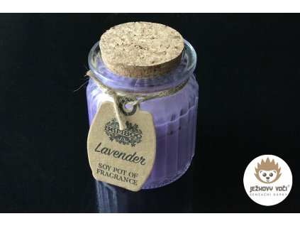 SÓJOVÁ VONNÁ SVÍČKA VE SKLE - LEVANDULE / LAVENDER