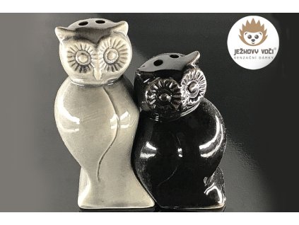 KERAMICKÁ SADA NA SŮL A PEPŘ - TULÍCÍ SE SOVIČKY