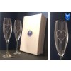 LUXUSNÍ SADA BOHEMIA GLASS WOLF - SKLENIČKY SE SWAROVSKI KRYSTALY - SRDÍČKO