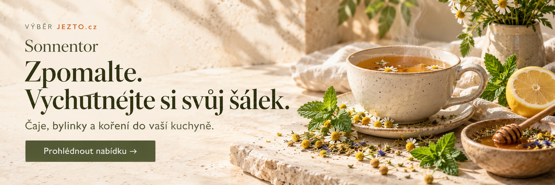 Sonnentor – Zpomalte. Vychutnejte si svůj šálek.