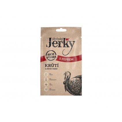 Jihočeské Jerky krůtí - s pepřem 20 g