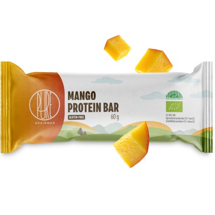 BrainMax Pure Protein Bar, Proteinová tyčinka, Mango, BIO, 60 g