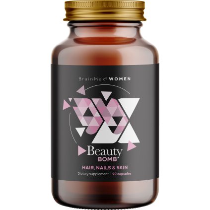 BrainMax Women Beauty Bomb, vlasy, nehty, pleť,  90 rostlinných kapslí