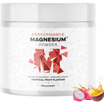 Performance Magnesium® Powder, hořčík bisglycinát v prášku, 90 dávek, 550 g, Pomeranč