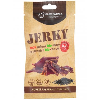 Jerky hovězí s pepřem Naše farma 23 g