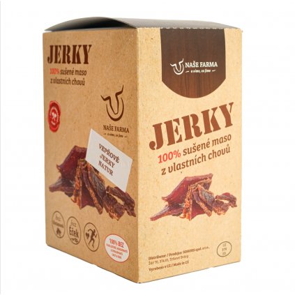 Jerky hovězí Naše farma 23 g - krabička