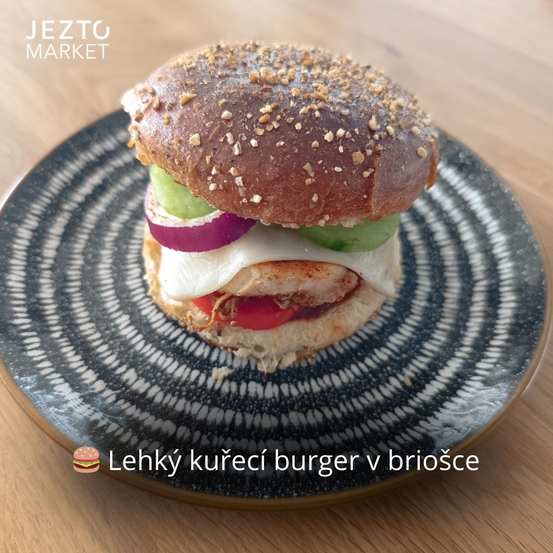 Lehký kuřecí burger v briošce 🍔
