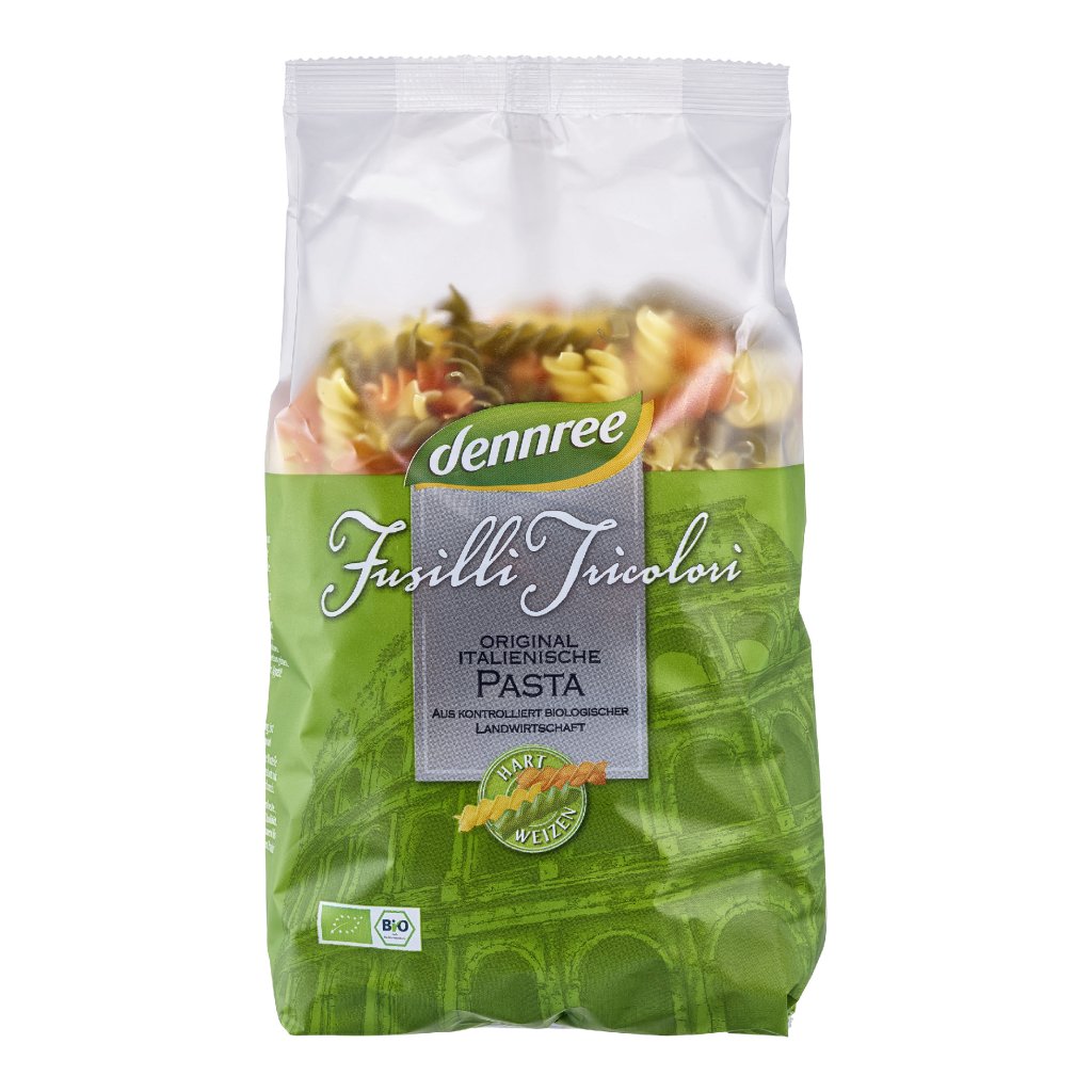 BIO Těstoviny Fusilli Tricolori 500 g DENNREE