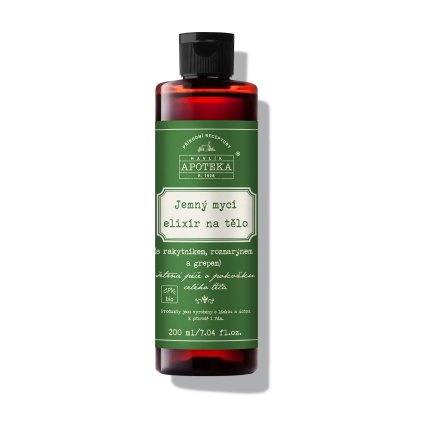 Jemný mycí elixír na tělo s rakytníkem, rozmarýnem a grepem 200ml HAVLÍK APOTÉKA