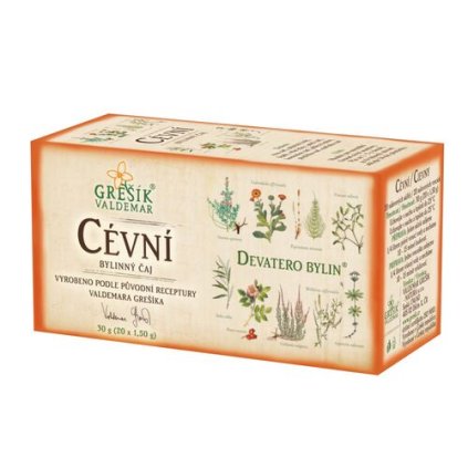 Cévní bylinný porcovaný čaj 30g GREŠÍK