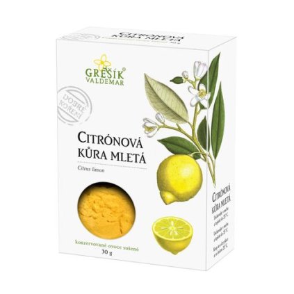 Citrónová kůra mletá 30g GREŠÍK