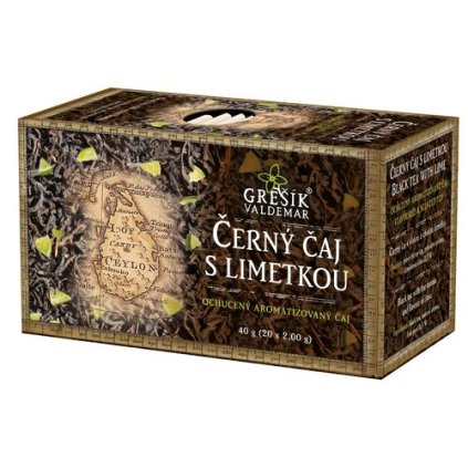 Černý čaj s limetkou 40g GREŠÍK