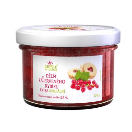 Džem z Červeného rybízu extra Speciální 220g GREŠÍK