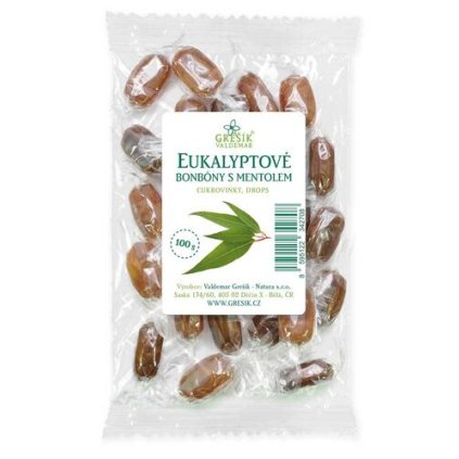 Eukalyptové bonbóny s mentolem 100g GREŠÍK