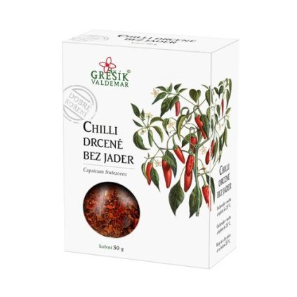Chilli drcené bez jader 50g GREŠÍK