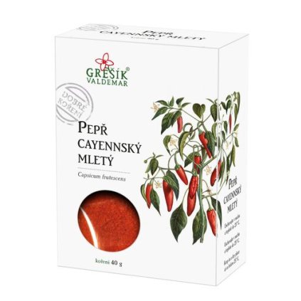 Pepř cayennský mletý 40g GREŠÍK