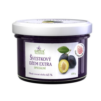 Švestkový džem extra Speciální 220g GREŠÍK