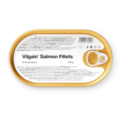 Vilgain Filety z lososa ve vlastní šťávě 170 g