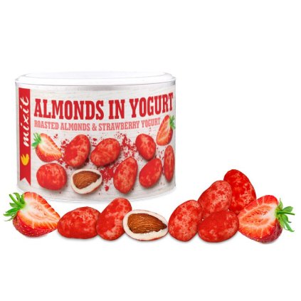 Mandle v jogurtu s jahodovým prachem 240g