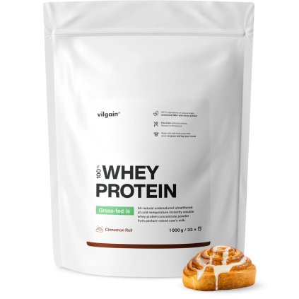Vilgain Grass-Fed Whey Protein skořicová rolka 1000 g