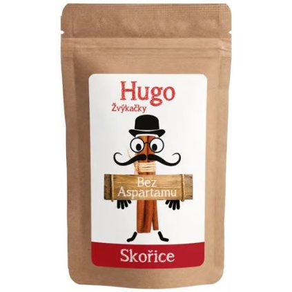 Žvýkačky Skořice bez aspartamu - Hugo 8,4g