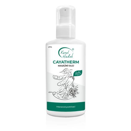 Karel Hadek Masážní olej CAYATHERM prohřívací 100 ml