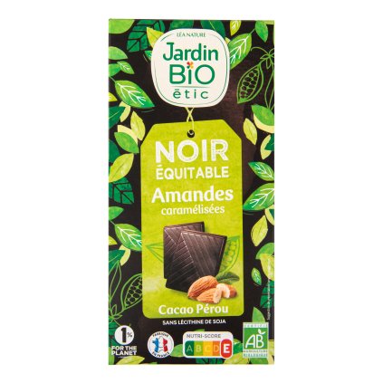 BIO Čokoláda s mandlemi 100 g JARDIN BIO