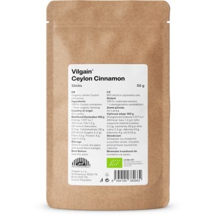 Vilgain Skořice cejlonská BIO celá 50 g